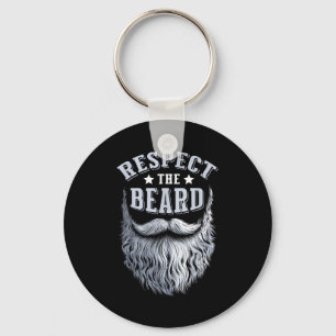 Porte-clés Respectez La Barbe Mari Homme Barbu Vintage