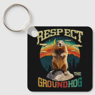 Porte-clés Respectez vintage la marmotte Funny Woodchuck Grou