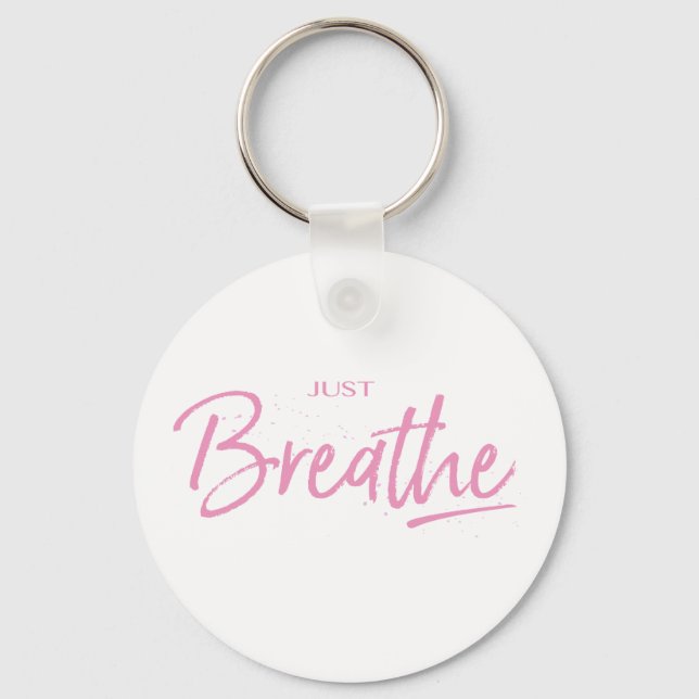 Porte-clés Respire, Yoga, Citation Zen (Recto)