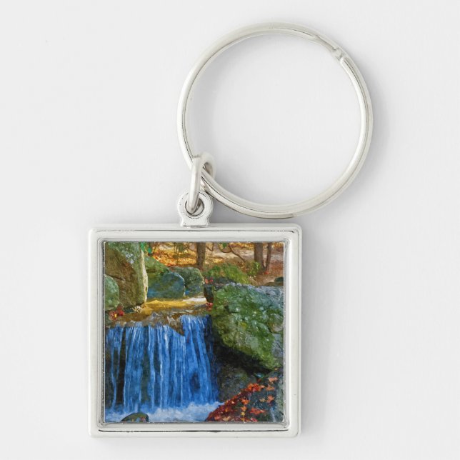 Porte-clés Ressort d'eau bleue (Devant)