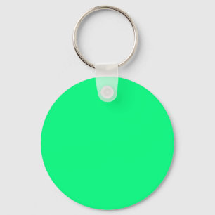 Porte-clés Ressort vert 00FF7F couleur - Option pour ajouter