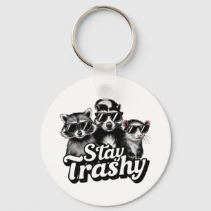 Porte-clés Reste Trashy Raton Laveur Opossum Lunettes de Sole
