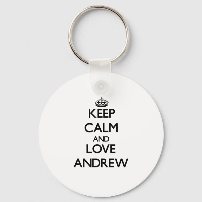 Porte-clés Restez calme et aimer Andrew (Recto)
