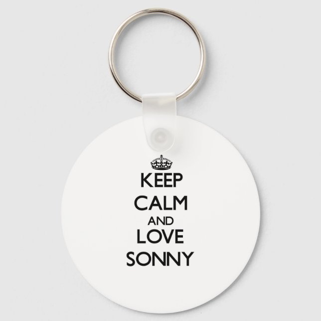 Porte-clés Restez calme et amoureux Sonny (Recto)