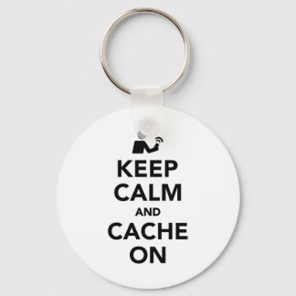 Porte-clés Restez calme et cache
