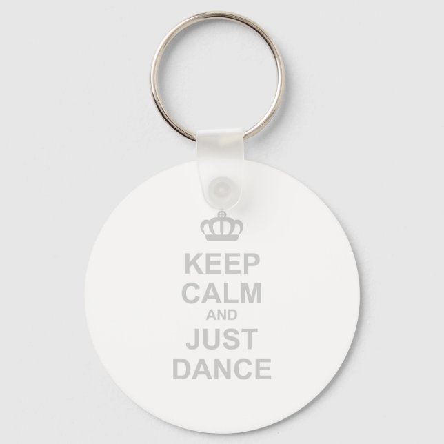 Porte-clés Restez Calme Et Dansez Juste - Continuez À Danser  (Recto)