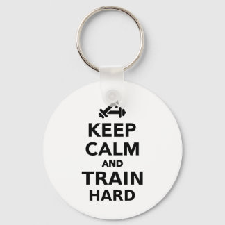 Porte-clés Restez calme et entraînez-vous fort