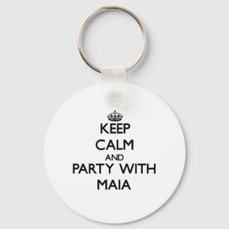 Porte-clés Restez calme et fêtez avec Maia