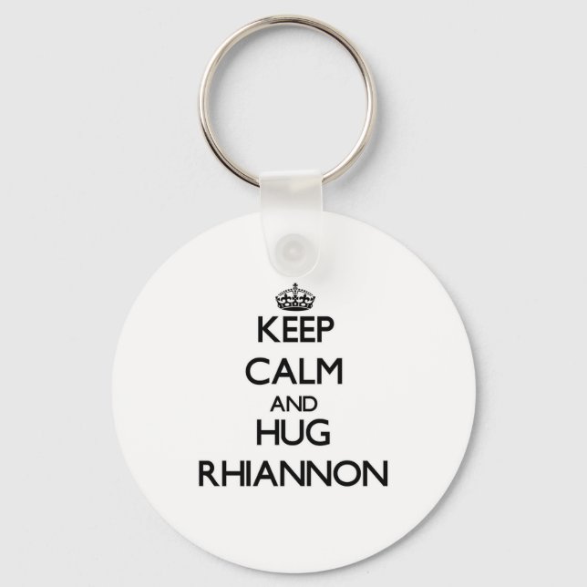 Porte-clés Restez calme et HUG Rhiannon (Recto)