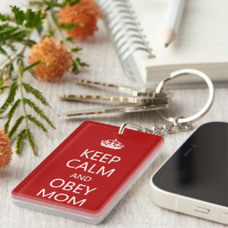 Porte-clés Restez calme et Obey Maman