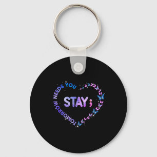 Porte-clés Restez Demain A Besoin De Vous Semicolon Coeur Sui