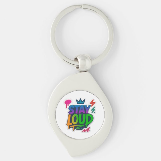 Porte-clés Restez forte Graffiti Neon (Devant)