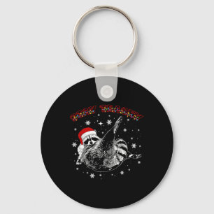Porte-clés Restez Noël Trashy Raton laveur Xmas Panda Ordures