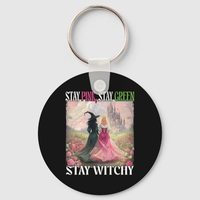 Porte-clés Restez rose Restez vert Restez Witchy Witch Hallow (Recto)