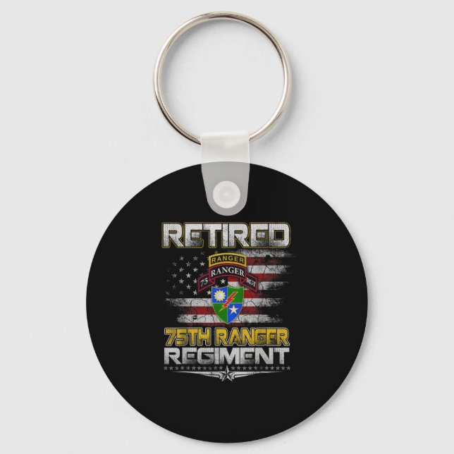Porte-clés Retired 75th Ranger Regiment Veteran Patriotic Dad (Recto)