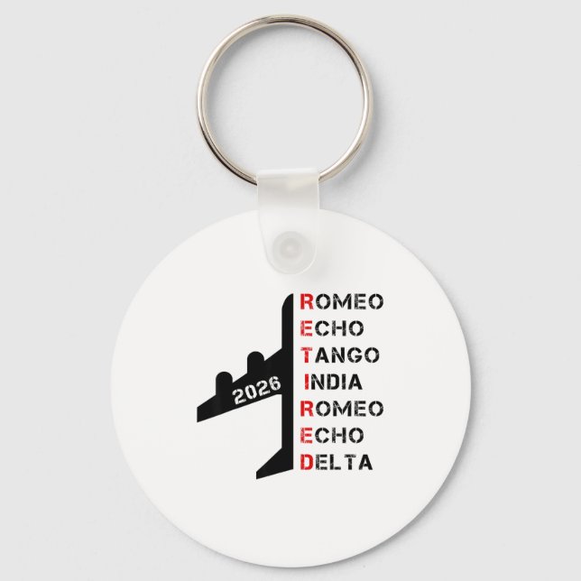 Porte-clés Retired Lot 2026 Phonetic Alphabet Retirement Gift (Recto)