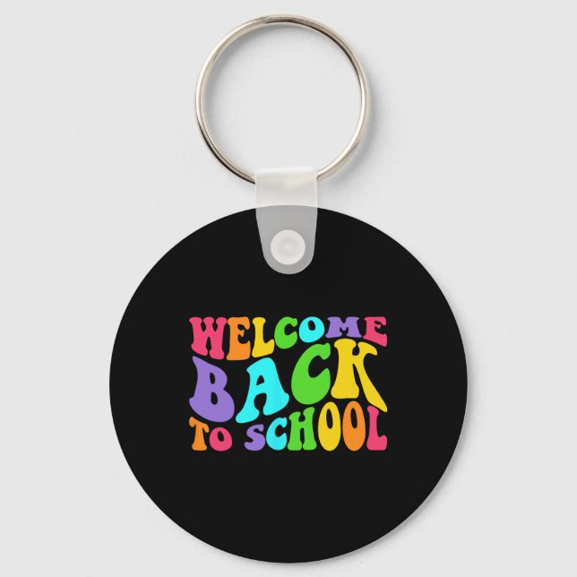 Porte-clés Retour À L'École 1Er Jour Élèves Enseignant (Recto)