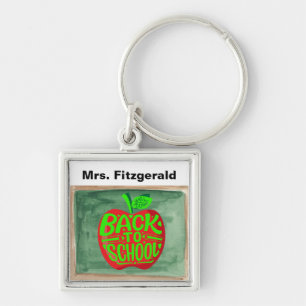 Porte-clés Retour à l'école Chalkboard Red Apple Porte - clé