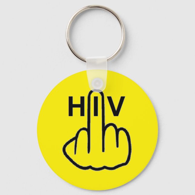 Porte-clés Retourner sur le VIH porte - clé (Recto)