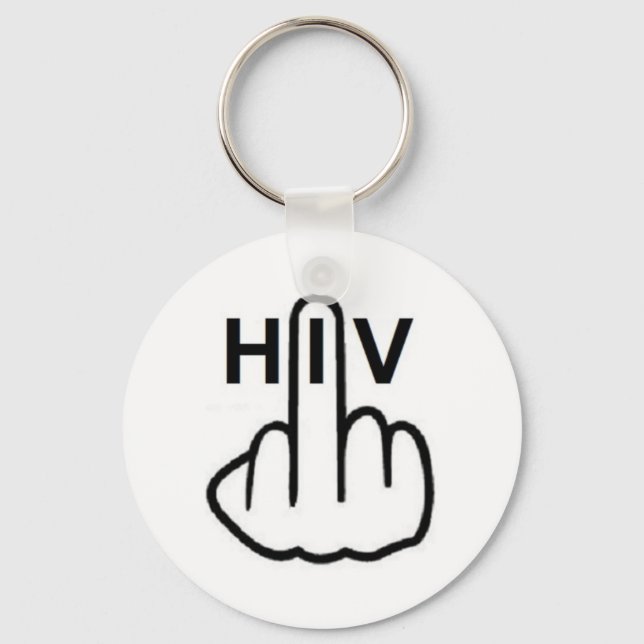 Porte-clés Retourner sur le VIH porte - clé (Recto)