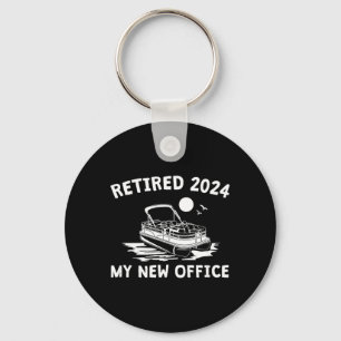 Porte-clés Retraité 2024 - Mon nouveau bureau Pontoon drôle