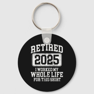 Porte-clés Retraité 2025 Hommes Retraite T-shirt Humour femme