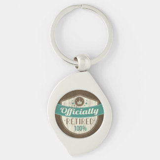 Porte-clés Retraite officielle, 100% Retraite Vintage