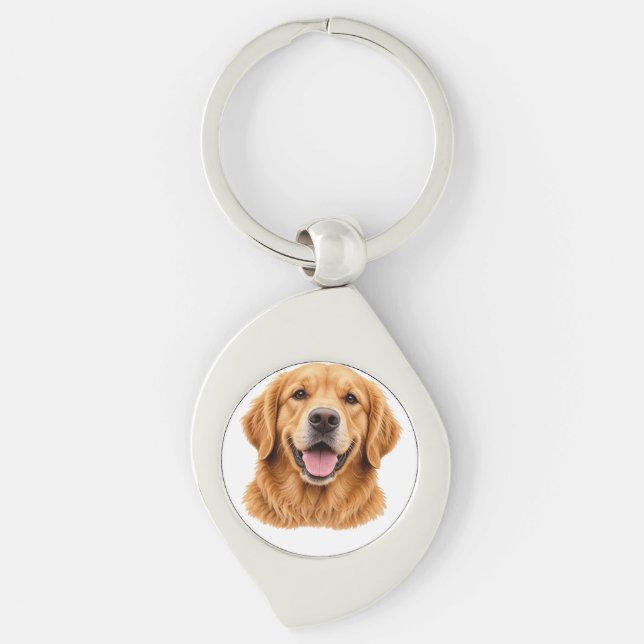 Porte-clés retriever doré (Devant)