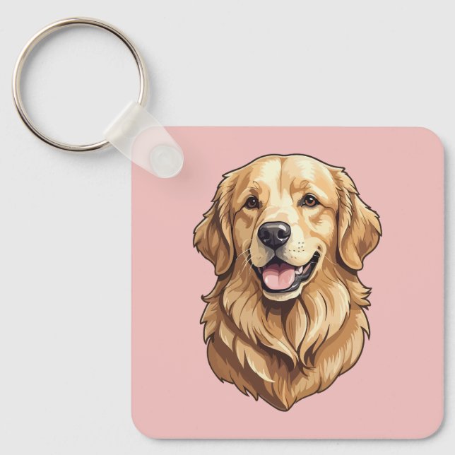 Porte-clés Retriever doré (Recto)