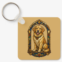 Porte-clés Retriever doré Chouchou de l'enseignant