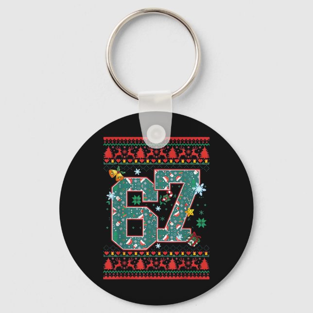 Porte-clés Retro 67 Six Seven Christmas Shirt Meme  (Recto)