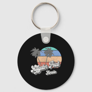 Porte-clés Rétro Alligator Point Floride Fl Plage Vintage Sur