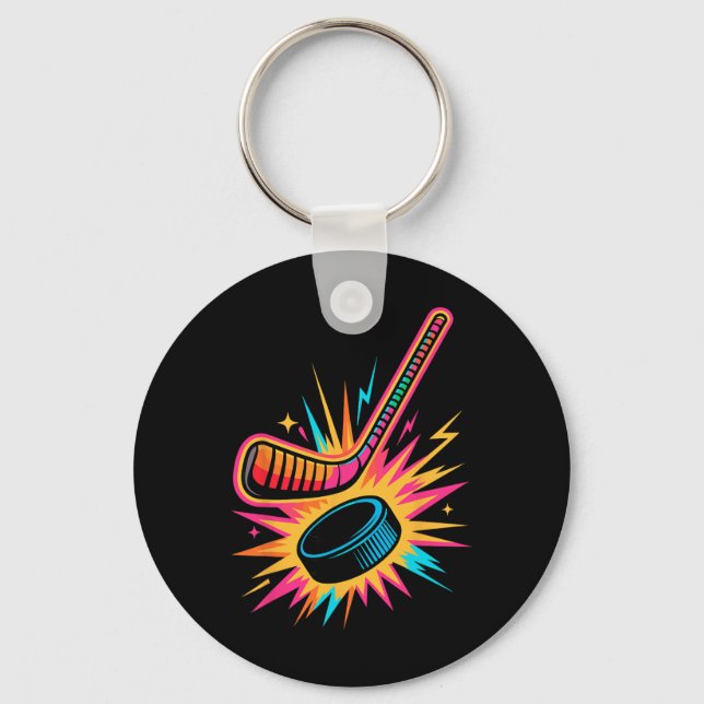 Porte-clés Retro Arcade Hockey sur glace  (Recto)