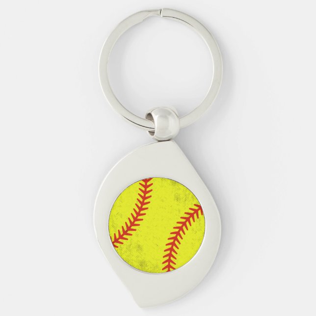 Porte-clés Retro Athletic Softball Fastpitch Game Day Style (Devant)