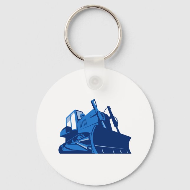 Porte-clés rétro avant bulldozer (Recto)