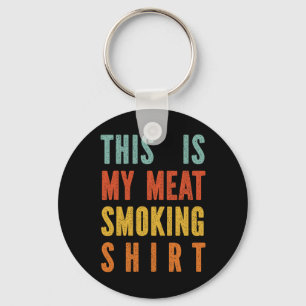 Porte-clés Retro Bbq Ma Viande Fumée