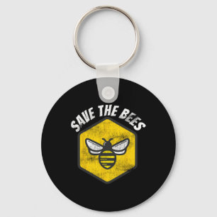 Porte-clés Retro Beekeeper Honeybee Sensibilisation Sauvez le