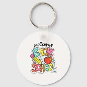 Porte-clés Retro Bienvenue À L'École Appréciation Des Enseign