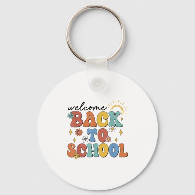 Porte-clés Retro Bienvenue À L'École Appréciation Des Enseign (Recto)