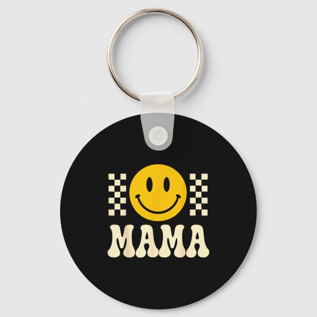 Porte-clés Retro Birthday Mama Shirt, One Happy Dude Family B (Recto)
