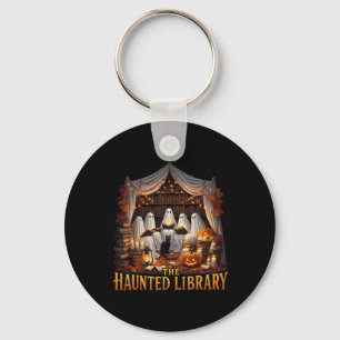 Porte-clés Retro Bookish Witch Boo Ghost Haunted Bookstore Ha