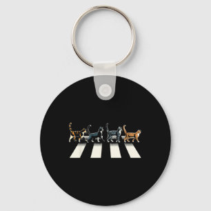 Porte-clés Retro Cat Rock Et Roll Music Cadeau Hommes Enfants