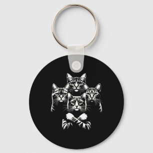 Porte-clés Retro Cat Rock Music Concert Band Men Kids Women F
