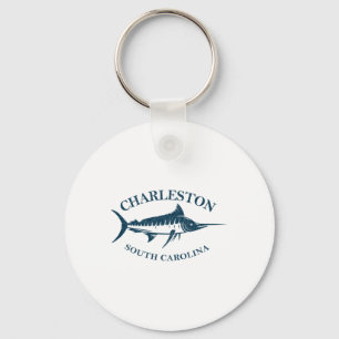Porte-clés Retro Charleston Caroline du Sud Pêche Vintage Bo