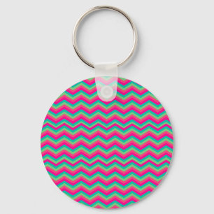 Porte-clés rétro chevron motif zig zag