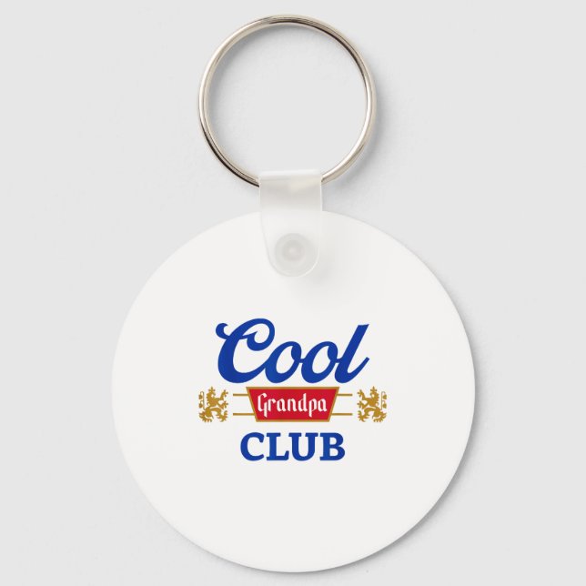 Porte-clés Retro Cool Grandpa Club Family Matching Father's D (Recto)