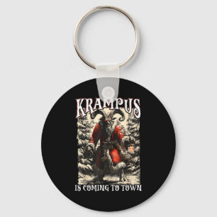 Porte-clés Retro Creepmas Krampus Arrive En Ville Dark Humo