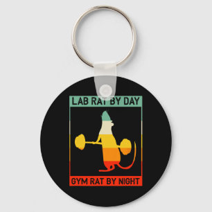 Porte-clés Rétro Culturisme Rat De Laboratoire Le Jour Rat De