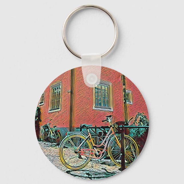 Porte-clés Retro cycling artwork (Recto)