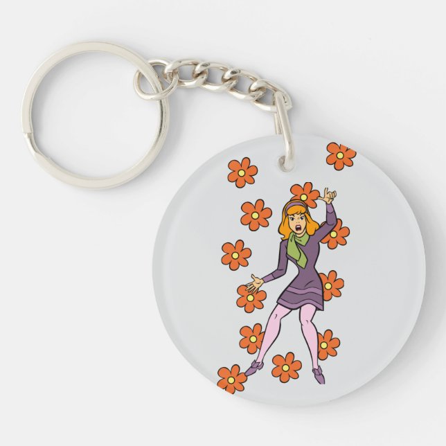 Porte-clés rétro Daphne Scooby-Doo Flower Power (Devant)